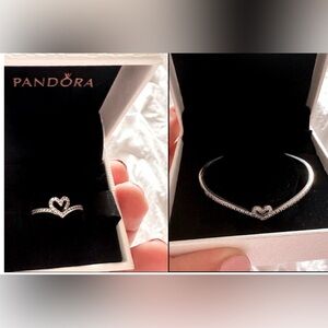 Pandora Heart Bracelet and Ring Set